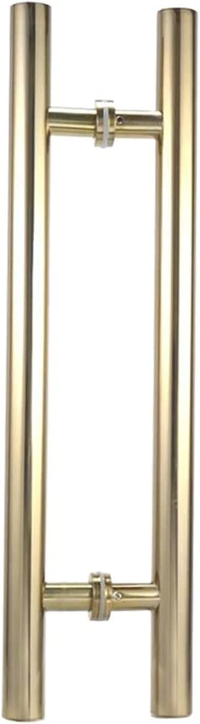 MXXQRHF Modern Stainless Steel Push Pull Bar Handle for Glass Doors, Elegant Gold Finish, Stylish Door Hardware for Restaurants and Malls, Durable and Contemporary Design