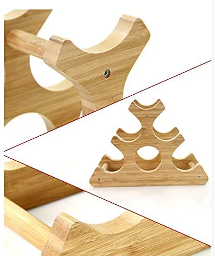 Soporte para botellas de vino de madera bamboo miniatura 4
