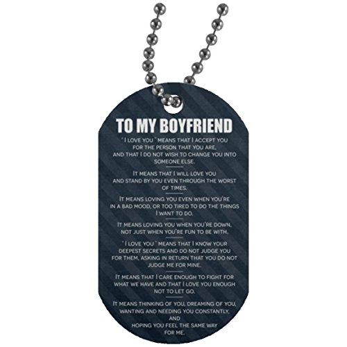 Spread Inspiration Boyfriend Girlfriend Dog Tag Necklace Chain For Boyfriend On Birthday, Aniversary Day - To My Boyfriend Dog Tag Military Necklace Jewelry