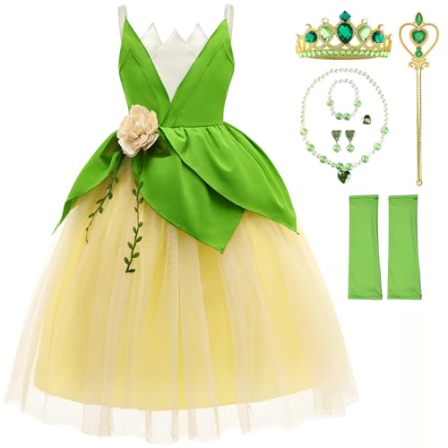 Disfraz de Princesa para Niñas 4-5 años Verde miniatura 1