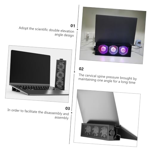 Base Ajustable para Laptop con Ventiladores RGB y Soporte Ergonómico miniatura 3