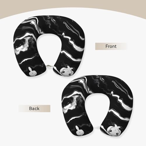 Almohada de poliéster para cuello talla única negra miniatura 3