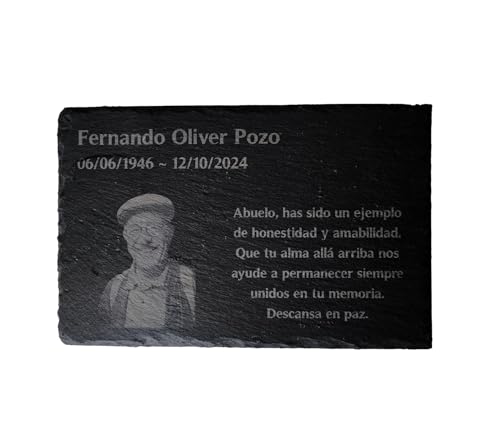 Forging Art Bcn Placa funeraria conmemorativa - Tamaño 200 x 130 ...