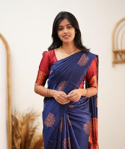 Image of Avantika Fashion Women's Kanjivaram Soft Silk Banarasi Sarees With Blouse Piece For Women