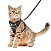 Cat Harness and Leash Set [H500 Pro Escape Proof Cat Harness for Walking, Adjustable Breathable Soft Travel Cat Leash, Reflective Strips Kitten Harness