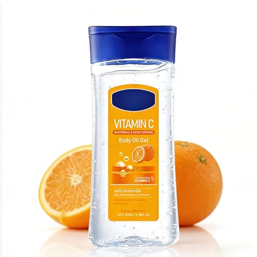 Vitamin C Körperöl- Body Oil Gel -Anti Aging Hautpflege Glow Oil - Pflegendes Körperöl mit Vitamin C für strahlende Haut, ideal als Body Lotion für Damen und Massageöl-Moisturising Body Lotion Women
