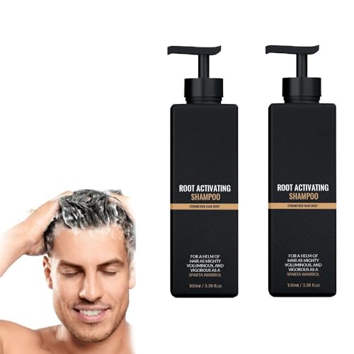 Champú Activador de Raíces, Champú Natural Espesante y Fortalecedor, Champú Espesante para Hombres y Mujeres, Nutre las Raíces del Cabello, Fortalece el Cabello (2Pcs)