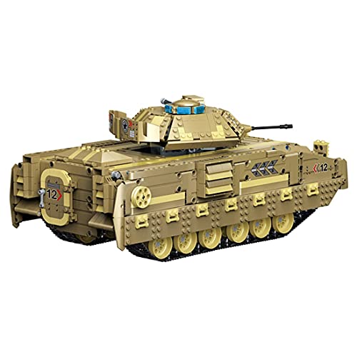 Technologie Tank Bausteine, 1763 Stück Tank Spielzeug Modell mit Motor Kit, Kompatibel mit LEGO Militärbausteinen - M2A2… – Bild 8
