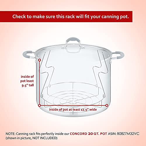 Concord SSCR-02 12 Inch Stainless Steel Canning Rack. Holds 8 Pint Or 7 Quart Jars. No Rust thumb #4