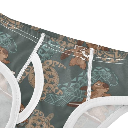 Boys' Exclusive Briefs Toddler Underwear 95% Combed Cotton Boxerbriefs 2T Stitch and Tropical Pattern 84