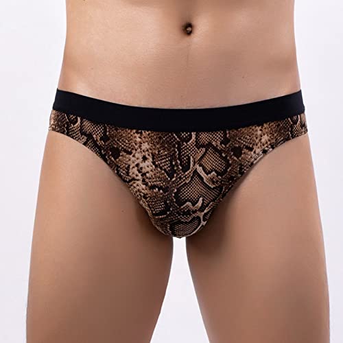 Men's Underwear Printed Leopard Snake Sexy Low-rise Briefs4