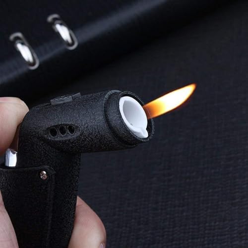 Encendedor de metal a prueba de viento, llama azul ajustable miniatura 3