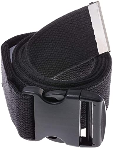 Image of ALBIO Gait Belt - Transfer and Walking Assistance with Quick Release Buckle for Caregiver Nurse Therapist 2 inches Mulligan Mobilization Belt, Gait belt used in Physiotherapy (Black)