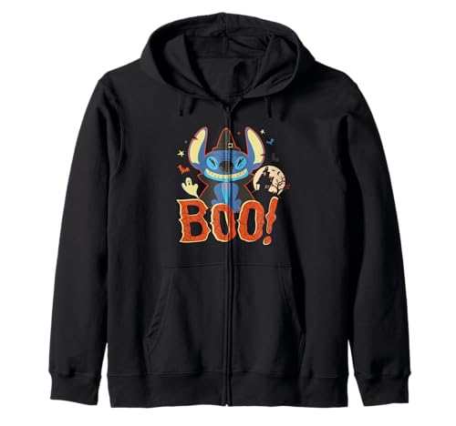 Stitch Costume Boo Zip Hoodie en coton pour l'automne et les fêtes