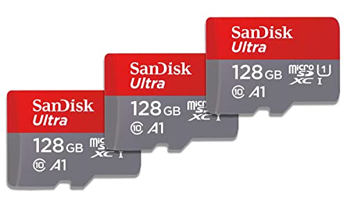 Image of SanDisk 128GB 3-Pack Ultra microSDXC UHS-I Memory Card (3x128GB) with Adapter [New Version]