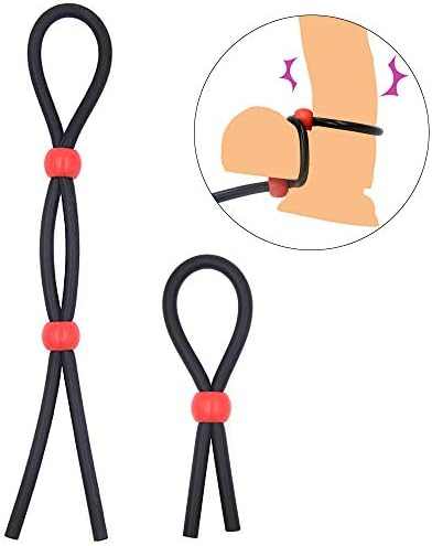 2 Pcs Adjustable Ĉǿǿçk Řinĝs Lasting Ƥéénǐs Erect Rope Delay Go ńo bölÏa Sčrotưṃ Řinĝs Ƥéénǐs Řinĝ for Men