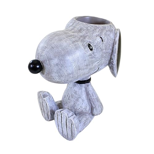Roman Snoopy Planter 8-inch Height Resin Stone Mix Home Garden Outdoor