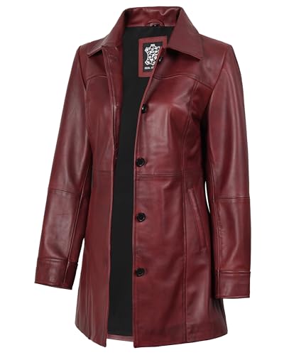 Decrum Women Leather Jacket - Real Lambskin Leather Jackets for W...