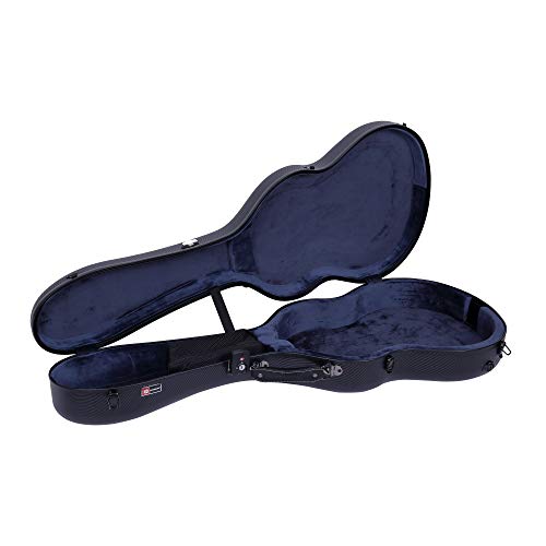 Image of Crossrock Poly Carbon OM /000 Guitar Case, Anti-scratch Flight Case in Black (CRF4000OMBK)