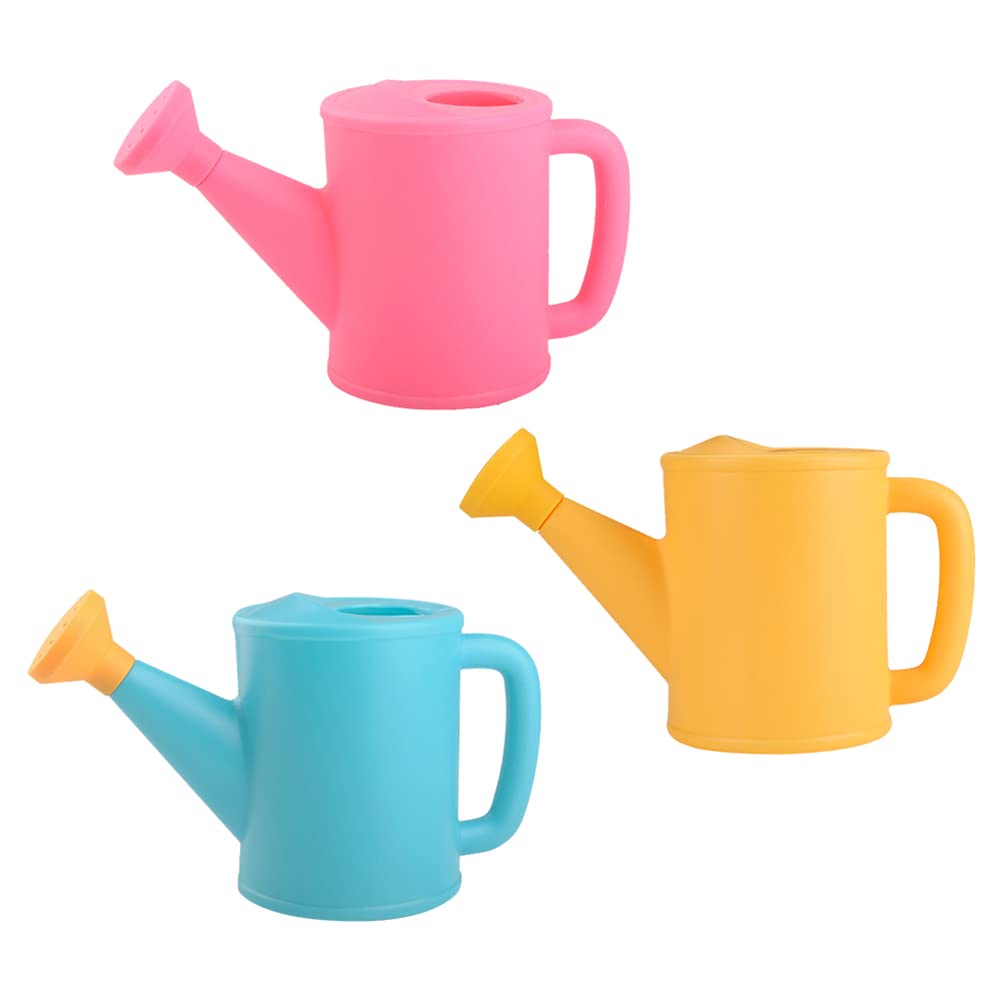 Watering Can for Indoor Plants, 3PCS Small Cute Plastic Kids Gardening Watering Can Set for House Plants Garden Flower Outdoor Plants, 800ml / 27oz / 0.2 Gallon
