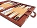 Silverman & Co. 19-inch Premium Backgammon Set - Desert Brown Board