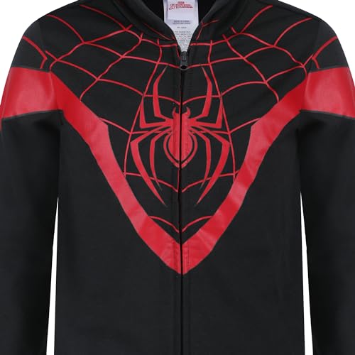 image for Marvel Spider-Man Miles Morales Boys Zip Up Hooded Sweatshirt and Pant