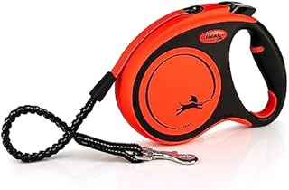 Flexi® Xtreme M Sangle 5 m Noir/Orange, Laisse rétractabl…