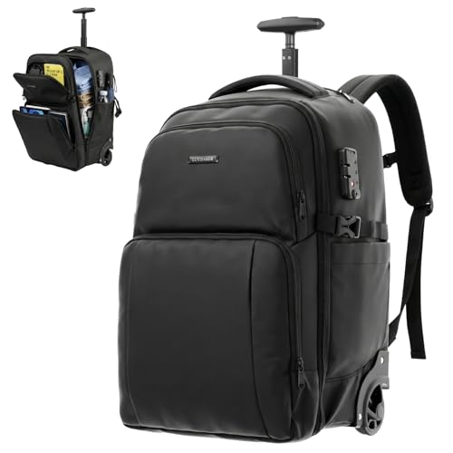 Mochila de viaje de 37 L con ruedas Hivexagon, gran capacidad para negocios