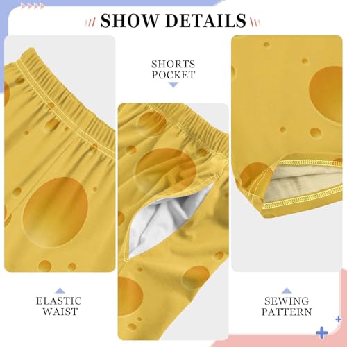 Pajamas Pants Soft Yellow Cheese Long Sleep Pjs Lounge Pajama Bottoms Elastic Waist with Pockets4