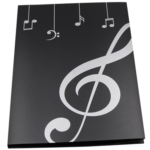 Milisten Page with Spiral Binding Durable File Organizer for Sheet Music for Piano Violin Guitar Lessons Document Storage