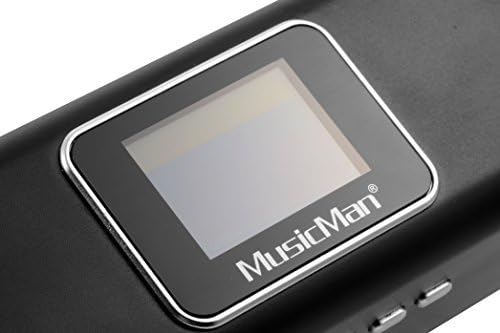 Music Man TXX3547 MA Soundstation Stereo-Loudspeaker with Integrated Rechargeable Battery and LCD Display (MP3 Player, Radio, MicroSD card slot, USB slot) - Black