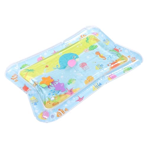 COOLHIYA インフレータブルベビー水遊びマット 大型海の世界デザイン 素材 乳児用感覚おもちゃ 親子で楽しむアクティビティマット 装