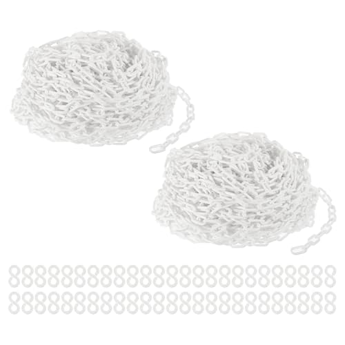 Chaînes en plastique blanches 6 mm de sécurité PATIKIL maillons 400ft