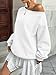 EasyGala Womens Fleece Lined Trendy Sweatshirt Off Shoulder Long Sleeve Pullover Going Out Top Oversized Work Shirt Basic Slouchy Winter Clothes 2026 White Medium