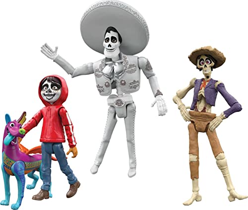 Disney Pixar Coco Storyteller Action Figure Multi-Pack, Miguel Hector Ernesto Dante In The Land Of The Dead, Posable Movie Toys #TOP2