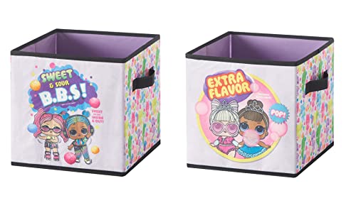 Image of Idea Nuova LOL Surprise Set of Two Spacious Collpasible Storage Cubes, 10 inchx10 inch