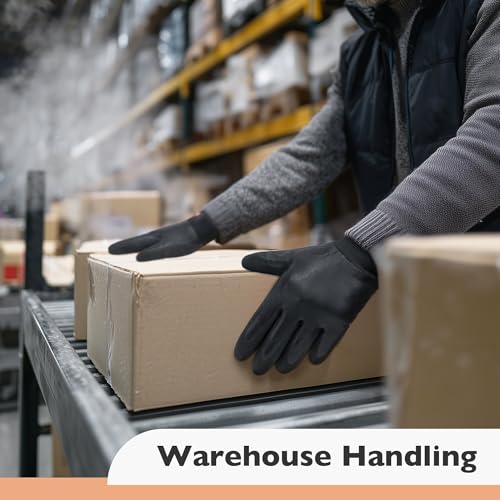 HSHCH Waterproof Winter Work Gloves, Insulated Thermal, Double Latex Coated - image 6