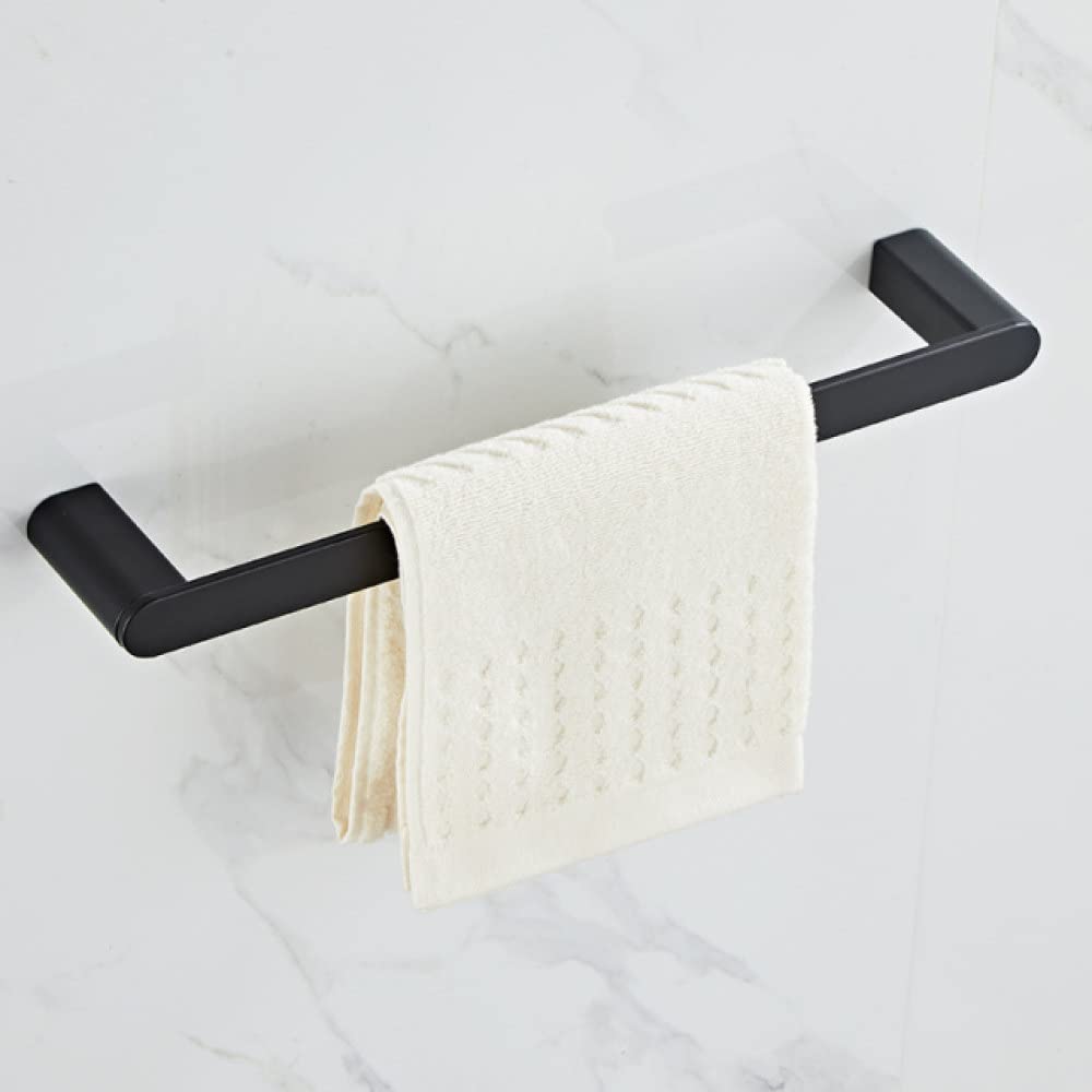 Matériel en acier inoxydable noir pour salle de bain avec porte-serviettes fixe