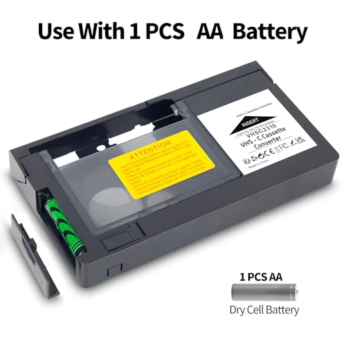 VHS-C Cassette Adapter Compatible with VHS-C SVHS Camcorders JVC RCA Panasonic Motorized4