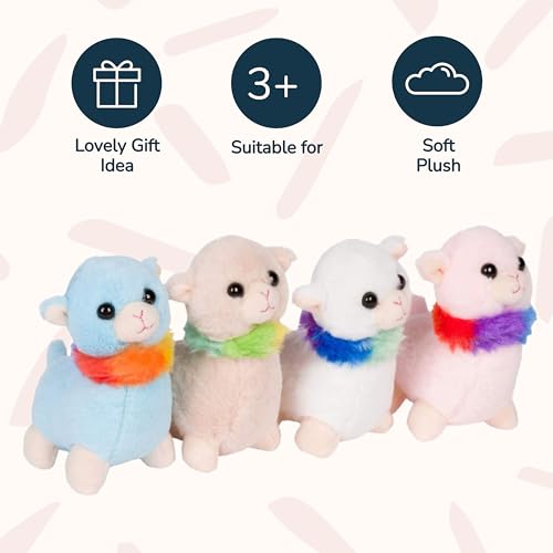 PixieCrush Mommy Llama with 4 Baby Llamas - Magical Plushie Pillows for Girls Ages 3-8 - Cuddly Stuffed Animal Companions for Imaginative Play