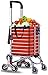 Sklep spożywczy Pralnia Utility Składany wózek na zakupy, 8-kołowy wózek schodowy ze stopu aluminium, ładowność 50 kg, torba do przechowywania lin bagażowych bez haka - pojemność 35 l (B)