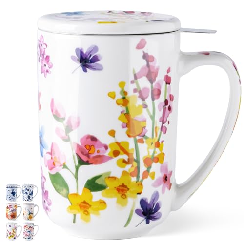 Coffee Mug Vs Tea Mug: Which One Suits Your Daily Brew Best? 8 Mug GBHOME Tea Mug with Infuser and Lid, 18 Ounce Large ...