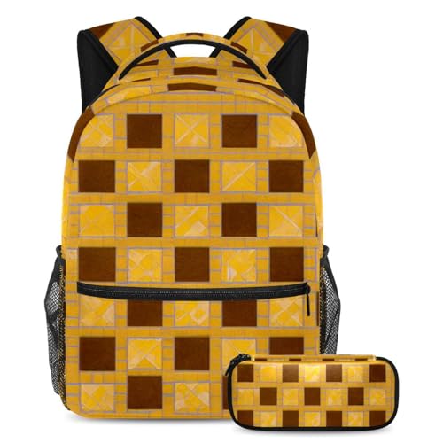 Sac à dos contre le désordre ensemble scolaire spacieux et trousse