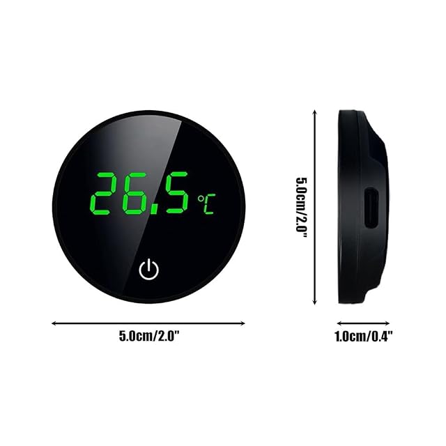 Foto 4 de 8 de Termómetro digital para acuario, inalámbrico, USB, LED, termómetro, adhesivo para acuario
