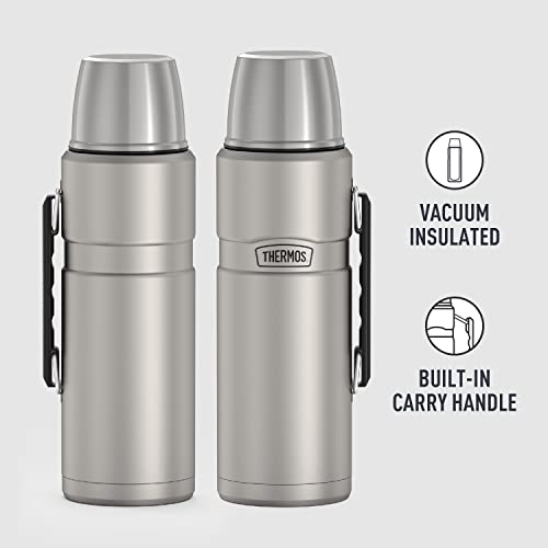 THERMOS Stainless King Vacuum Insulated Beverage Bottle, 2.0L, Matte Steel by Thermos - Image 2