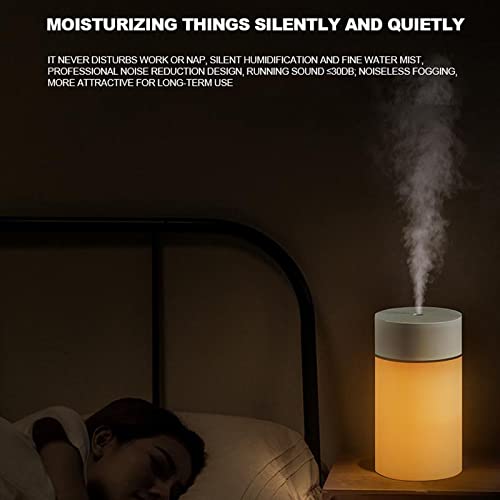 Nawilżacze powietrza, USB, ultradźwiękowe, 26 0 ml, lampa LED, mini olejek eteryczny, dyfuzor do samochodu, aromat, anion, ekspres do mgły z romantycznym światłem, do sypialni domowej (kolor: różowy)