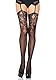 Leg Avenue Damen Fishnet Strumpfhose, schwarz, One Size