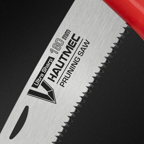 Image of HAUTMEC 7 inch Folding Pruning Saw, Small Hand Saws for Tree Trimming with SK5 Blade & Triple-Cut Teeth, Wood Cutting, Camping, Pocket & Bushcraft