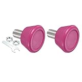 M METERXITY Roller Skate Stopper - 82A Rubber Brake Block Toe Stops, Adjustable with Bolts, Apply to Roller Skate (0.6 Inch Dia Thread, Rose Red)