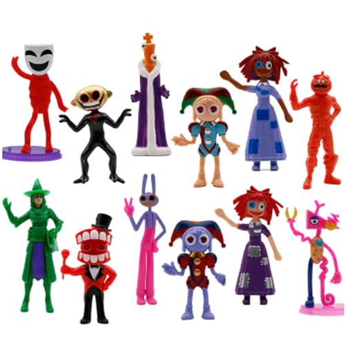 Juego de 12 figuras coleccionables – Lindas figuras de acción de anime multiusos para regalos de cumpleaños infantiles
